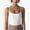 White, variant on Women's Double Strap Athletic Crop Tank Top with Built-In Bra- Small, Green