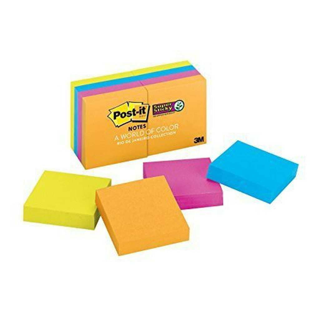 Buy Bulk Postit Super Sticky Notes, 17/8 x 17/8Inches, Jewel Pop