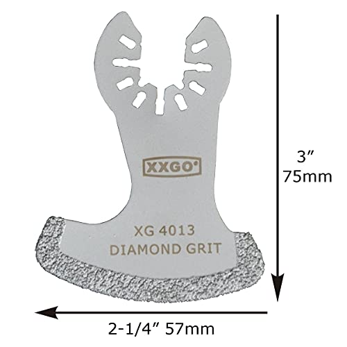 XXGO 4 Pcs Oscillating Multi Tool Diamond Blades for Grit Grout Removal Xg4004d, Silver