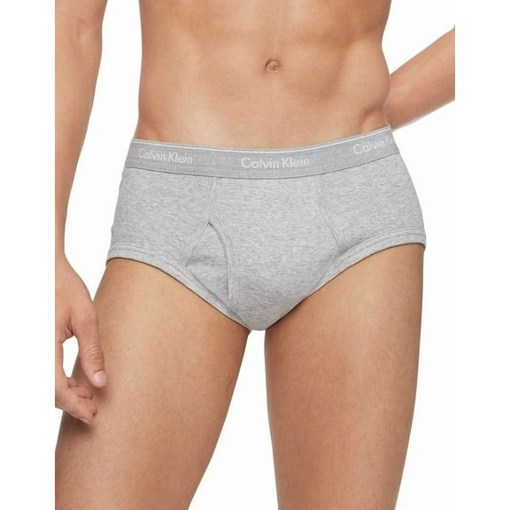 Calvin Klein NB4000 Men's Gray Cotton Classic Briefs Size 2X-Large 4-Pack KB182