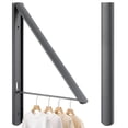 thumbnail image 1 of Tendedero retráctil para colgar en la pared plegable para lavadero baño caravana acero inoxidable aluminio gris, 1 of 7