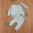 thumbnail image 7 of Douhoow 2Pcs Baby Daisy Flower Printed Suit Long Sleeve Pullover Top Long Pants, 7 of 7
