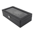 thumbnail image 3 of Vitrina De Reloj, Caja De Almacenamiento De Reloj Negra Protectora Con Cerradura Con Tapa Transparente Para Anillos Para Pulseras YLSHRF Watch Jewelry Display Case, 3 of 8