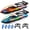 4 Batteries, variant on Tigozz 2 Pack RC Boats for Kids and Adults with 2.4GHz Remote Control Boat Set LED Lights Waterproof Hull and 4 Batteries Included