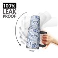 thumbnail image 3 of 40oz Pioneer Flower Floral Print Pattern Insulated Tumbler with Handle, BPA-Free Leak Proof Lid and Straws, Double Wall Vacuum, Hot 12h/Cold 34h, 3 of 6