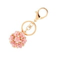 thumbnail image 3 of Flower Keyring, Crystal Rhinestone Flower Keychain Charm Key Chain Pendant Key Ring Decoration  for Women Key Purse Bag Accessories, Pink, 3 of 7