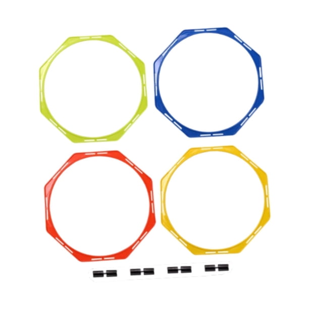 4 piezas de aros de agilidad, aros de velocidad multifuncionales, equipo de entrenamiento para ejercicios de velocidad L