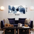 thumbnail image 3 of 40x20 Inches Blue Watercolor Circle Abstract Canvas Wall Art, Modern Indigo Circular Print Wall Decor, Minimalist Picture for Living Room Bedroom Office Home Decoration, 3 of 9