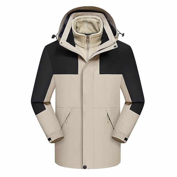 Puntoco Chaqueta Gruesa Tres En Uno Resistente Al Viento Y Desmontable Para Mujer, Chaqueta Cálida Para Deportes Al Aire Libre
