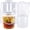 25oz/60set, variant on 20 Set 25 oz Drink Bucket, Clear Plastic Cups with and Straws, Disposable Drinking Cups for Cold Drinks, Iced Coffee/Milkshakes/Smoothies, Sturdy & Safe