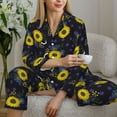 thumbnail image 6 of Bingfone Womens Pajama Sets Sunflowers Print,Long Sleeve Loungewear Pajamas Set-XX-Large, 6 of 8