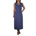 thumbnail image 1 of Peach Couture Polka Dot Sleeveless Ruffle Neck Maxi Dress, 1 of 5