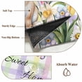 thumbnail image 6 of Colorful Easter Area Rugs 3'x5', Washable Small Throw Rugs for Living Room Bedroom, Sprng Watercolor Bunny Tulip Flower Plaid Indoor Outdoor Rug Non-Slip Low Pile Carpet Runner Reversible Floor Mats, 6 of 8