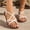 White, variant on Viluyesy Womens Flat Sandals, Trendy Strappy Comfortable Round Toe Casual Summer Slide Sandals White US8.5