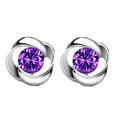 thumbnail image 5 of SEPARQI  925 Sterling Silver Stud Earrings Birth Cubic Zircon Fashion Jewelry For Women, 5 of 5