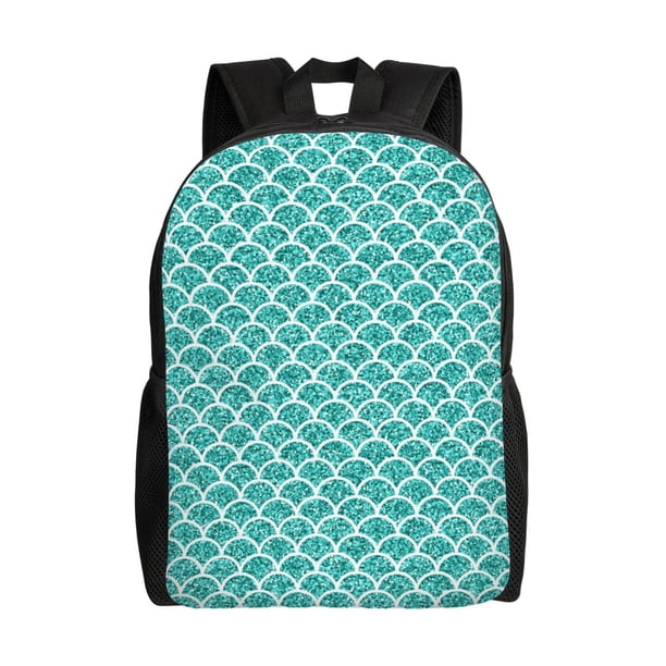 Easygdp Aquamarine Glitter1 Mochila Versátil y Elegante: Comodidad, Almacenaje y Durabilidad para la Universidad, Trabajo, Viajes y Uso Diario