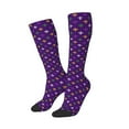 thumbnail image 2 of Balery Purple Mardi Gras Fun Novelty Socks Men'S Women'S Crew Socks Funny Crazy Novelty Socks Quirky And Cool Socks, 2 of 9