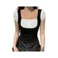 thumbnail image 2 of Qiylii Fairy Shirt for Women Long Sleeve Vintage Print Crop Top Crewneck Aesthetic Slim Blouse Tee Grunge Clothes, 2 of 9
