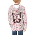 thumbnail image 4 of DISNIMO Kids Butterfly Hoodie for Girls Floral Zip Up Hoodie Teen Girl Pink Hoodies Size 11-13 Oversized Hoodie Boys Zipper Hooded Sweatshirt Youth Sweatshirt Jackets/Hoodies for Teens Sports, 4 of 7