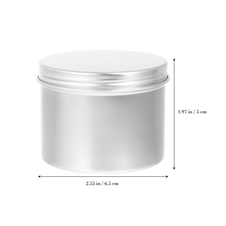 1/2 oz Round Aluminum Cans Tin Can Screw Top Metal Lid Containers 15ml 6pcs