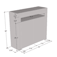 thumbnail image 2 of Milano Sideboard 2D Matte Body Two High Gloss Doors 16 Colors LED, White/Black, 2 of 5