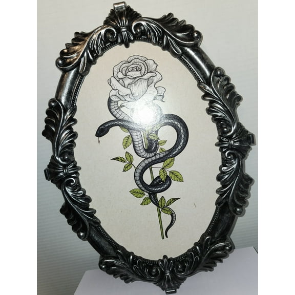 Snake And Rose Wall Decor Hanging Boho Home Decor Farmhouse Wall Pediments for Gallery Living Room Bedroom