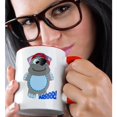 thumbnail image 2 of 3drose, Cute Goofkins Hippo Pirate Cartoon, 15oz Two-tone Red Mug, 2 of 6