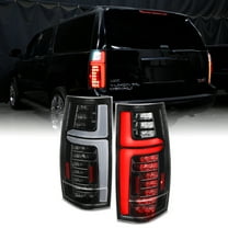 AKKON - Fit 2007-2014 Chevy Tahoe Suburban GMC Yukon 07-14 [Full LED] Tail Lights Rear Lamp Assembly Black Housing