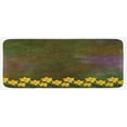 thumbnail image 1 of Daffodil Kitchen Mat, Bunch of Potted Daffodils Under Calligraphy Lettering Featured Flower of Spring, Plush Decorative Kitchen Mat with Non Slip Backing, 47" X 19", Brown Yellow, by Ambesonne, 1 of 1