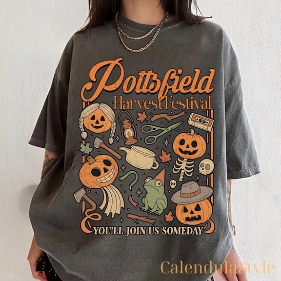 Pottsfield Harvest Festival Shirt, Spooky Season, Halloween Gift For Her, Over The Garden Wall Shirt, Pottsfield Shirt, Pumpkin Halloween