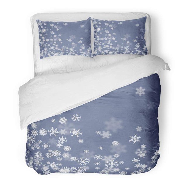 Juego de Ropa de Cama ABPHQTO 3 Piezas Copos de Nieve Funda Nórdica Tamaño Twin