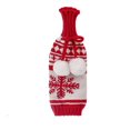 thumbnail image 1 of Cubierta Para Botella De Vino Con Diseño De Papá Noel, Muñeco De Nieve Y Árbol De Navidad. Cubierta De Punto Para Botella De Vino., 1 of 3