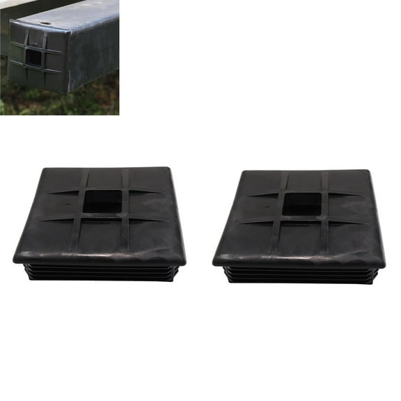 2pcs 4inch Square Rubber Bumper Plug End Cap Cover RV Camper Trailer