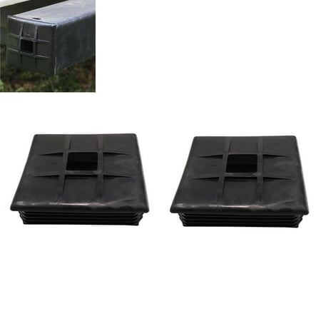 

RANMEI 2Pcs 4Inch Rubber Square Rubber Bumper Plug End Cap Cover Rv Camper Trailer