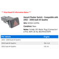 thumbnail image 2 of Hazard Flasher Switch - Compatible with 2002 - 2008 Audi A4 Quattro 2003 2004 2005 2006 2007, 2 of 2