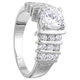 thumbnail image 4 of Sterling Silver Women's White CZ Ring Wholesale Engagement 925 Band Jewelry Female Size 5, 4 of 4