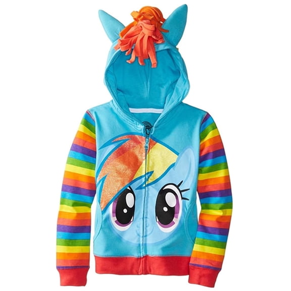 Kid Girls Little Pony Rainbow Dash Hoodies Baby Girls Sweatshirts Coat