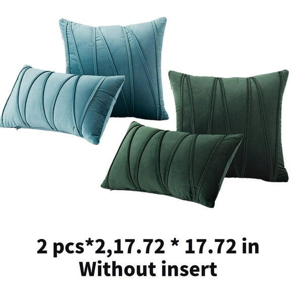 AUQ 4Pcs Pillow Covers,Velvet Pillow Throw Pillowsfor Couch,Snowy Chenille Decorative Throw Pillows,Style 14