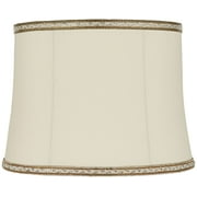 Springcrest Milano Drum Lamp Shades Cream Medium 14" Top x 16" Bottom x 12" High Washer Replacement Harp and Finial Fitting