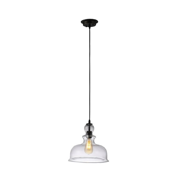 Radiance Goods Transitional 1 Light Oil Rubbed Bronze Ceiling Pendant 12" Wide