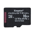 thumbnail image 1 of Tarjeta de memoria Kingston Industrial 16GB microSDHC C10 A1 pSLC, 1 of 6