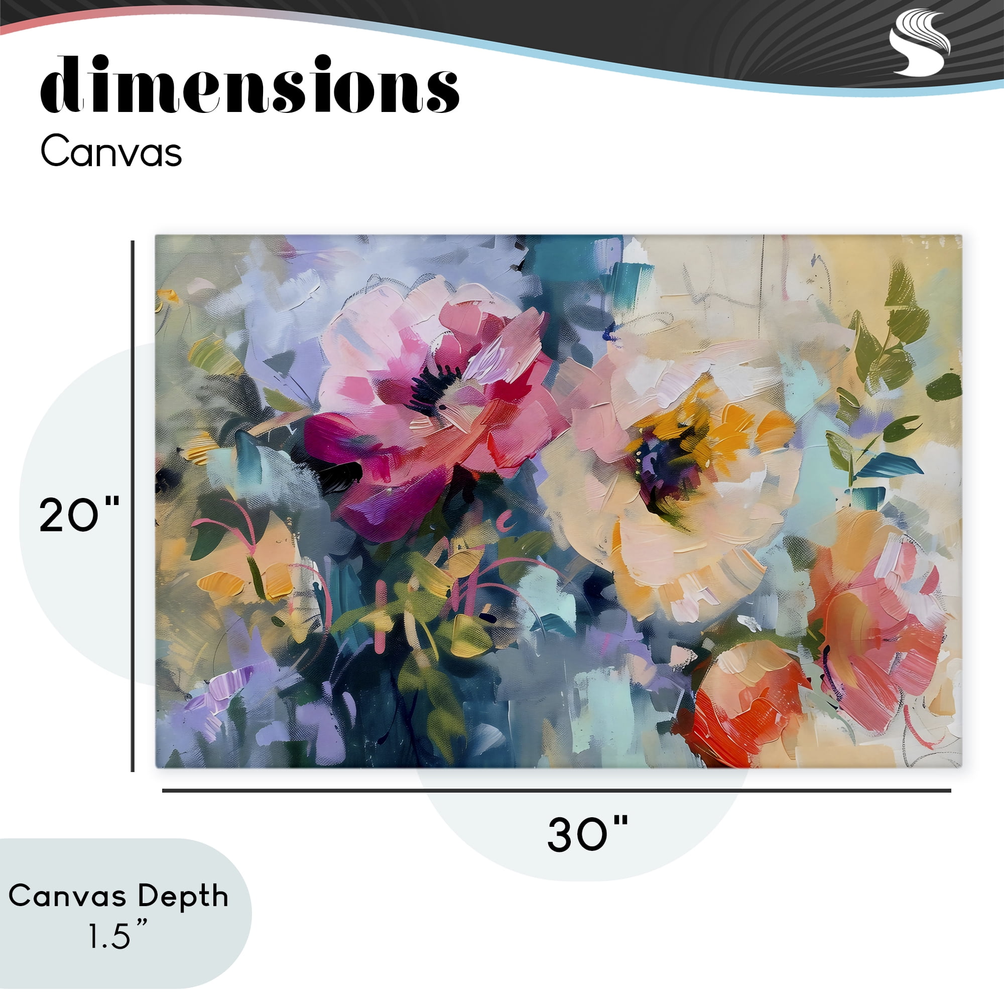 Stupell Industries Vibrant Florals Brushed Abstract Canvas Wall Art, design by Creative Studio