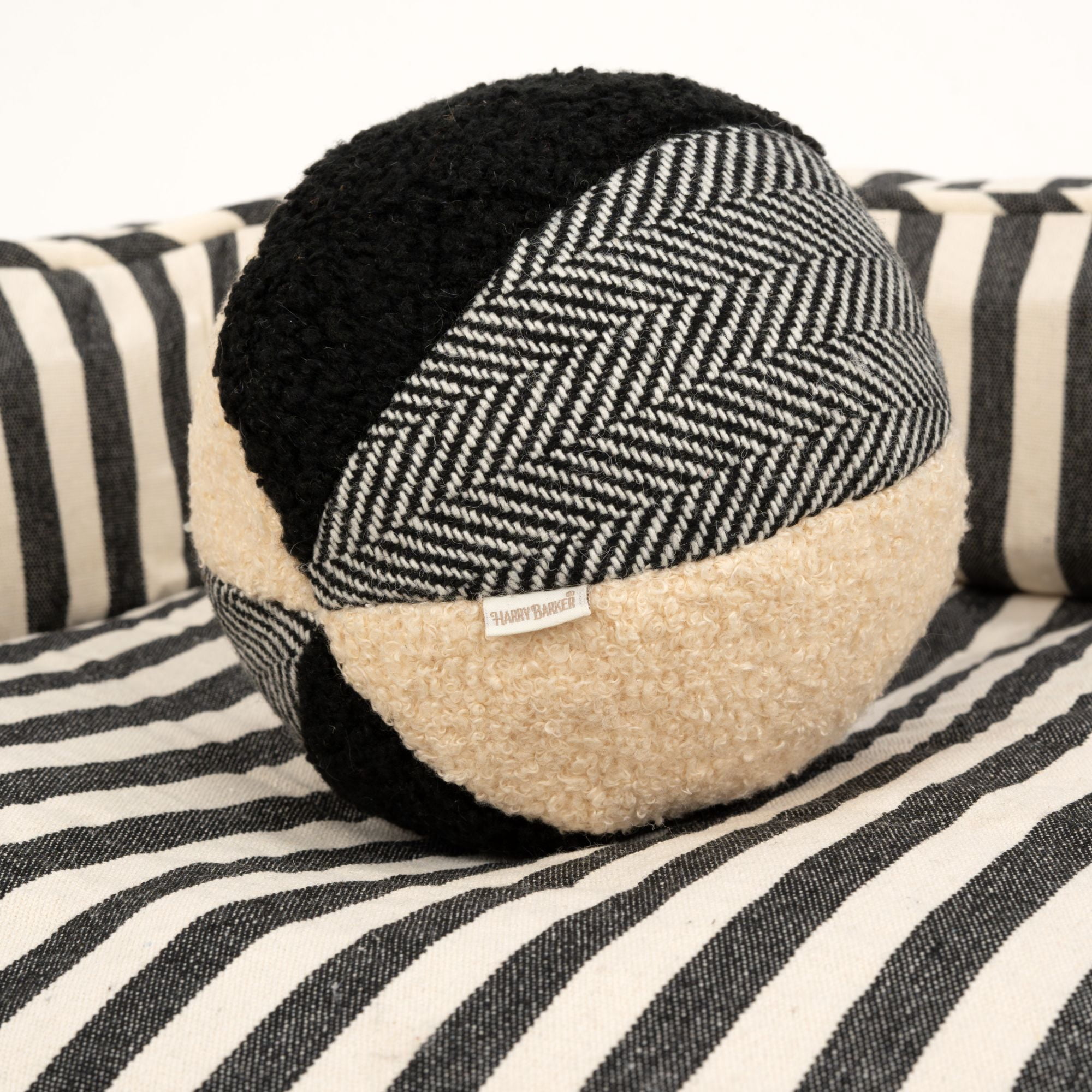 Harry Barker Durable Plush Dog Toys, Mixed Media Durable Ball