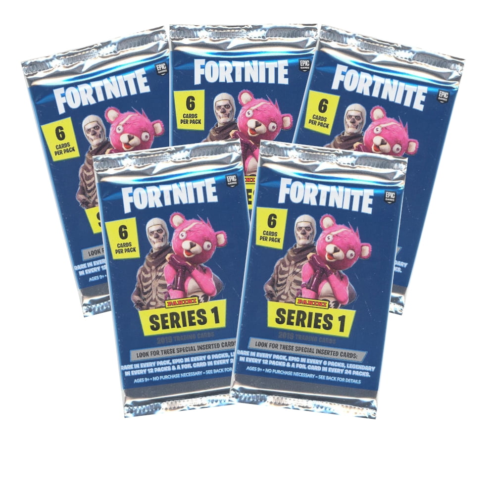 Panini 19 Fortnite Series 1 Trading Cards Packs 5 Pack Lot Walmart Com