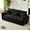 Black + Teddy + 3 Seat, variant on 78 Inch Premium Teddy Fabric 3-Seat Sofa with 3 Back Pillows & Cushions, Solid Wood Frame, Oversized Upholstered Couch for Living Room, Bedroom, Apartment & Office,Off White