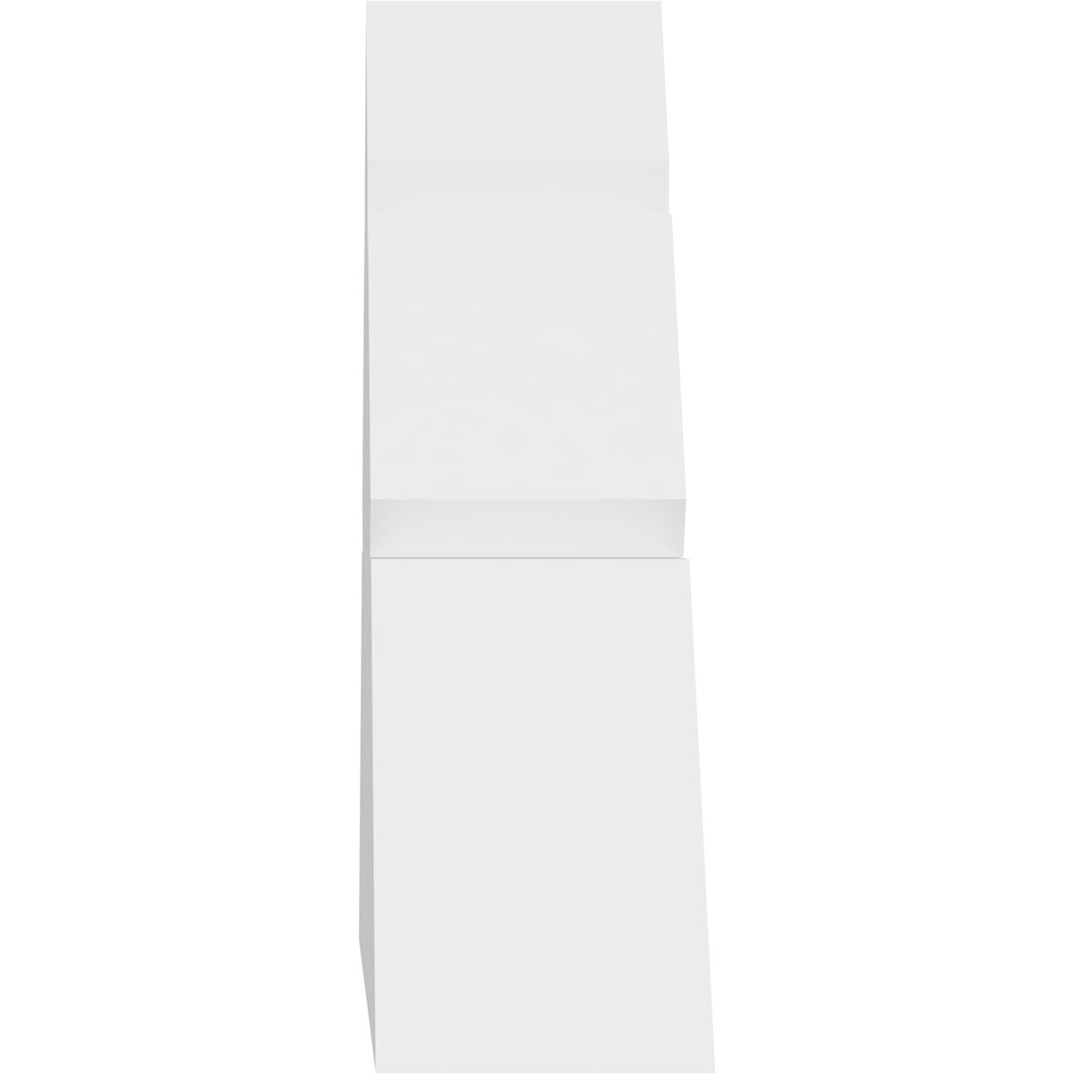 36"W x 13 1/2"H x 4"D x 6"F, 9/12 Pitch, Saratoga Architectural Grade PVC Gable Bracket