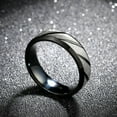 thumbnail image 5 of 8mm Gold/Blue/Black Titanium Steel Brushed Band Men Women Wedding Ring Size 6-12, 5 of 9