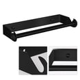 thumbnail image 1 of Unatoiry Paper Dispenser Towel Holder Space-saving Wall-mounted Punch-free Countertop Storage Bracket Accessory Household Black 1Set, 1 of 6