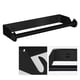 thumbnail image 2 of Naiovety Dispensador de papel, toallero, soporte de acero inoxidable para ahorrar espacio, soporte sin perforaciones, soporte de almacenamiento Juegos de accesorios de baño Negro, 2 of 6