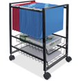 thumbnail image 3 of advantus mobile file cart with 2 sliding baskets- letter size suspension file, black (34075), 3 of 3